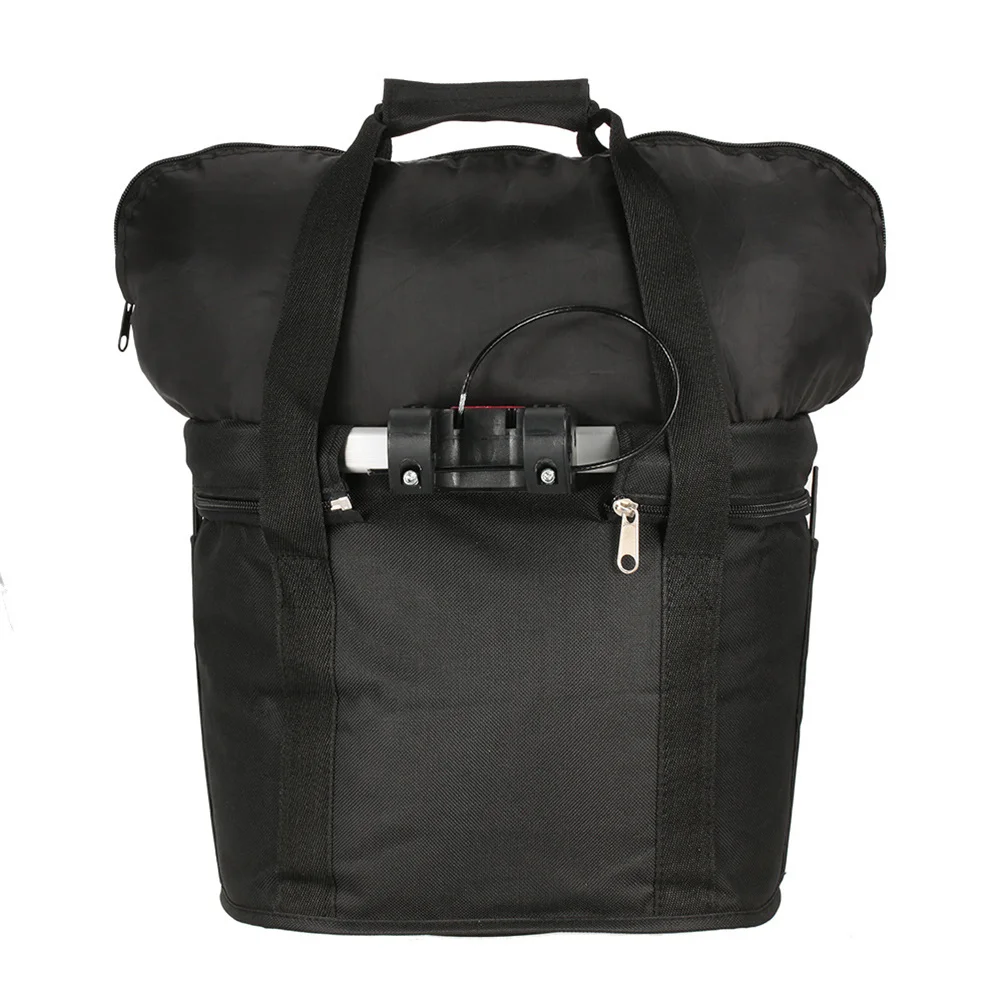 

Foldable Waterproof Front Hanging Bike Basket Storage Bag Handlebar Carrier Detachable Quick Release for Cycling
