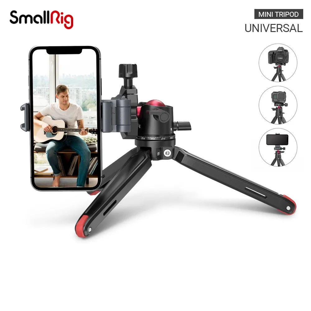 SmallRig BUT2664 Tabletop Mini Tripod with Panoramic Ball Head Mini Tripod for Camera with Arca-Type Compatible QR Plate