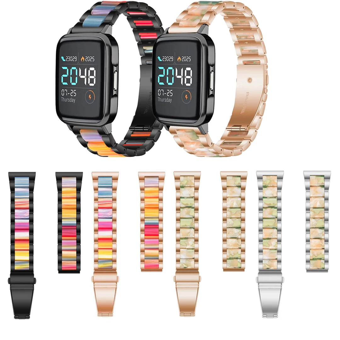 20mm 22mm Resin With Zinc Alloy Watch Strap Band For Haylou LS02 Smart Watch wristband Correa