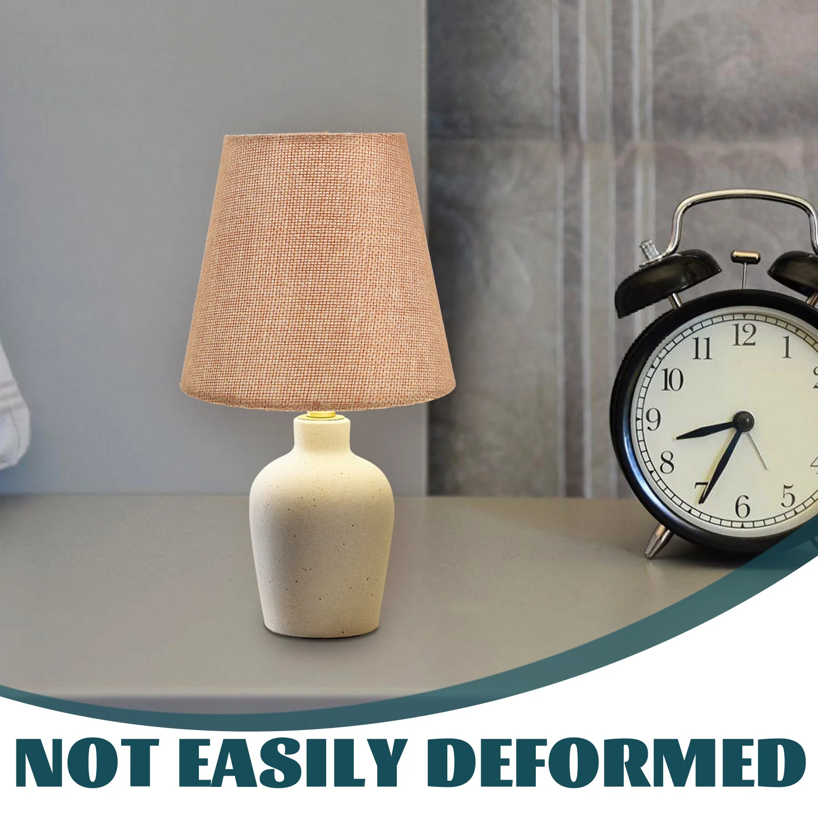 

Clip on Fabric Table Lamp Shade Replacement Soft Warm Light Shade for Desk Floor and Chandelier Lamps Clip- Bulb Lampshade