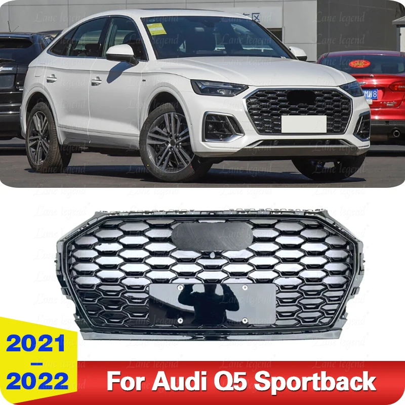 For Audi Q5 upgraded SQ5 2021-2022 Factory supply front bumper honeycomb mesh grille body modification accessories