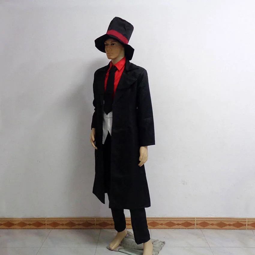 Chapéu preto vilão chefe bh halloween cosplay traje uniforme festa de natal roupa personalizar qualquer tamanho