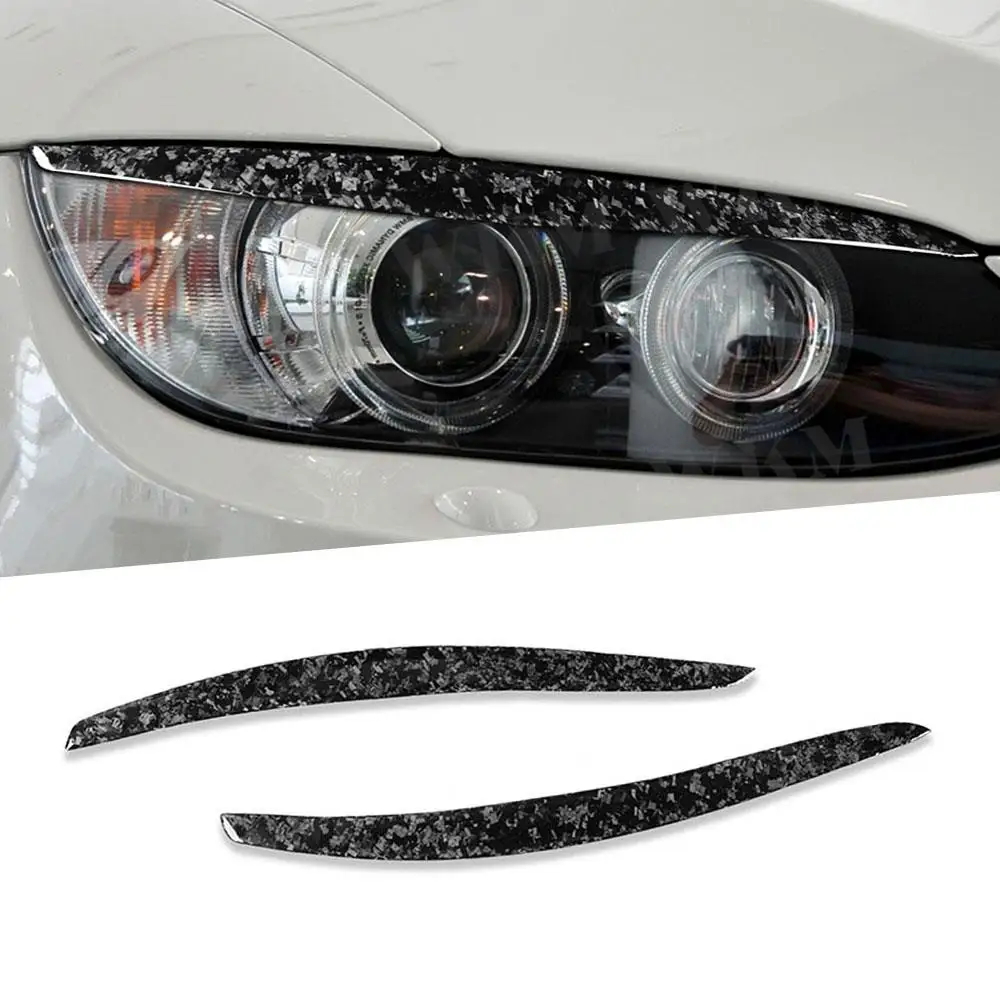 

2PCS/Set Front Lamp Eyebrow Headlight Covers Forged Carbon for BMW 3 Series E92 E93 M3 Coupe 2006-2012 Car Styling