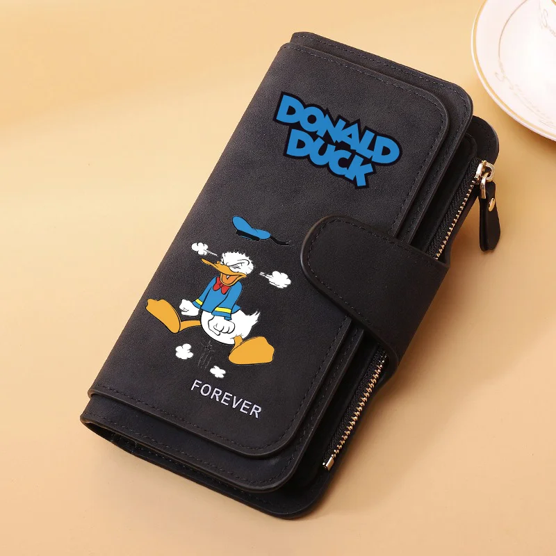 pato-donald-fivela-carteiras-femininas-longo-couro-de-alta-qualidade-15-titular-do-cartao-classico-feminino-bolsa-com-ziper-carteira-para-senhoras