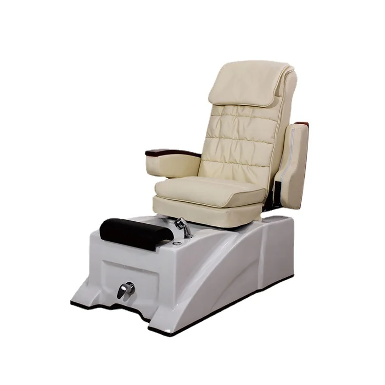 Free Sample Luxury white plumbing reclining massage pedicure chair nail salon foot spa manicure pedicure chair for sale