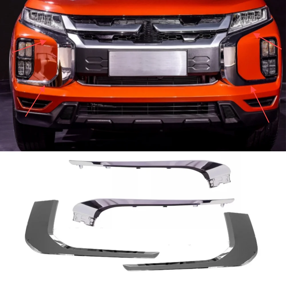 For 2020-2023 Mitsubishi Outlander ASX Sport front bumper grille decorative chrome strip