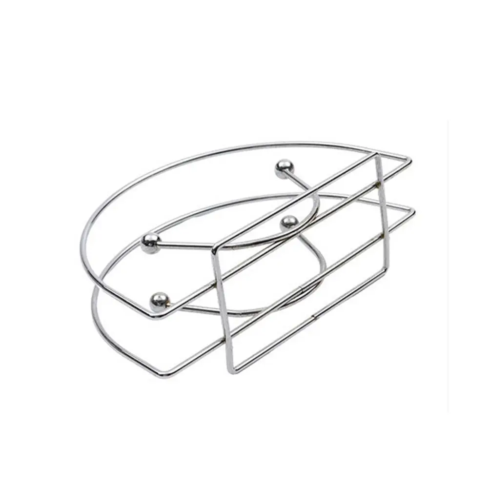 

Simple Table Napkin Holder Creative Wrought Iron Napkin Clip Rack Box Fanshaped Vertical Rack Napkin Storage Case Table Decor