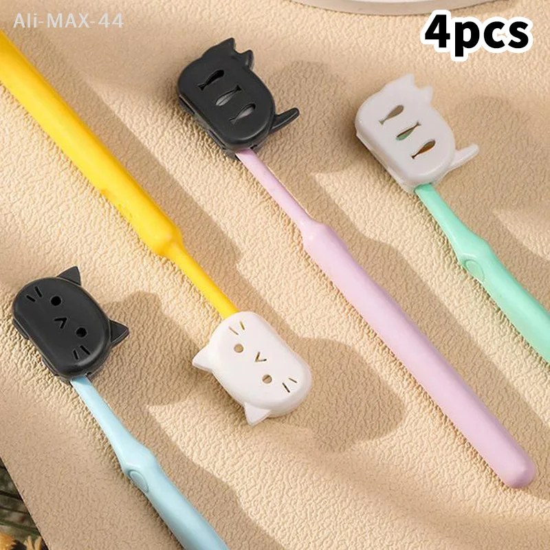 Portable Toothbrush Head Cover Clips Plastic Dustproof Head Germproof Protector Caps Travel Hiking Camping Bathroom Accessories