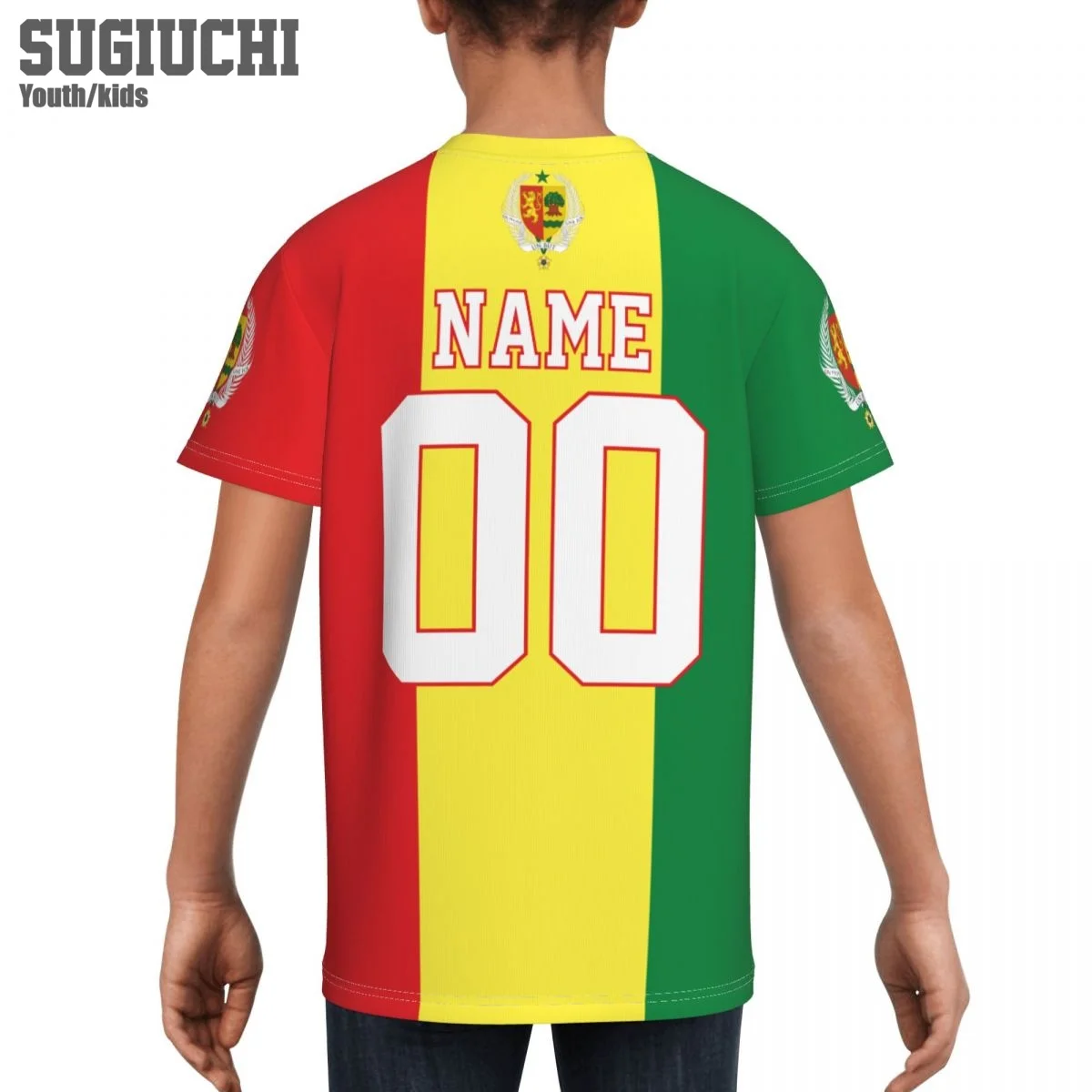 Custom Name Number Senegal Flag Emblem 3D T-shirts For Kids Youth Boy/Girl Tees jersey Soccer Football Fans Gift T shirt