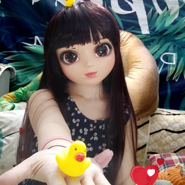 (P-05)Female Sweet Girl Resin Half Head Kigurumi BJD Eyes Crossdress Cosplay Japanese Anime Role Lolita Mask With Eyes And Wig