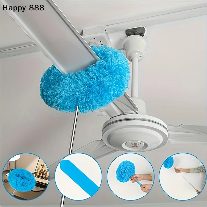 Mikrofaser-Deckenventilator-Staubwedel – ausziehbare, wiederverwendbare, staubabsorbierende Bürste für müheloses Reinigen