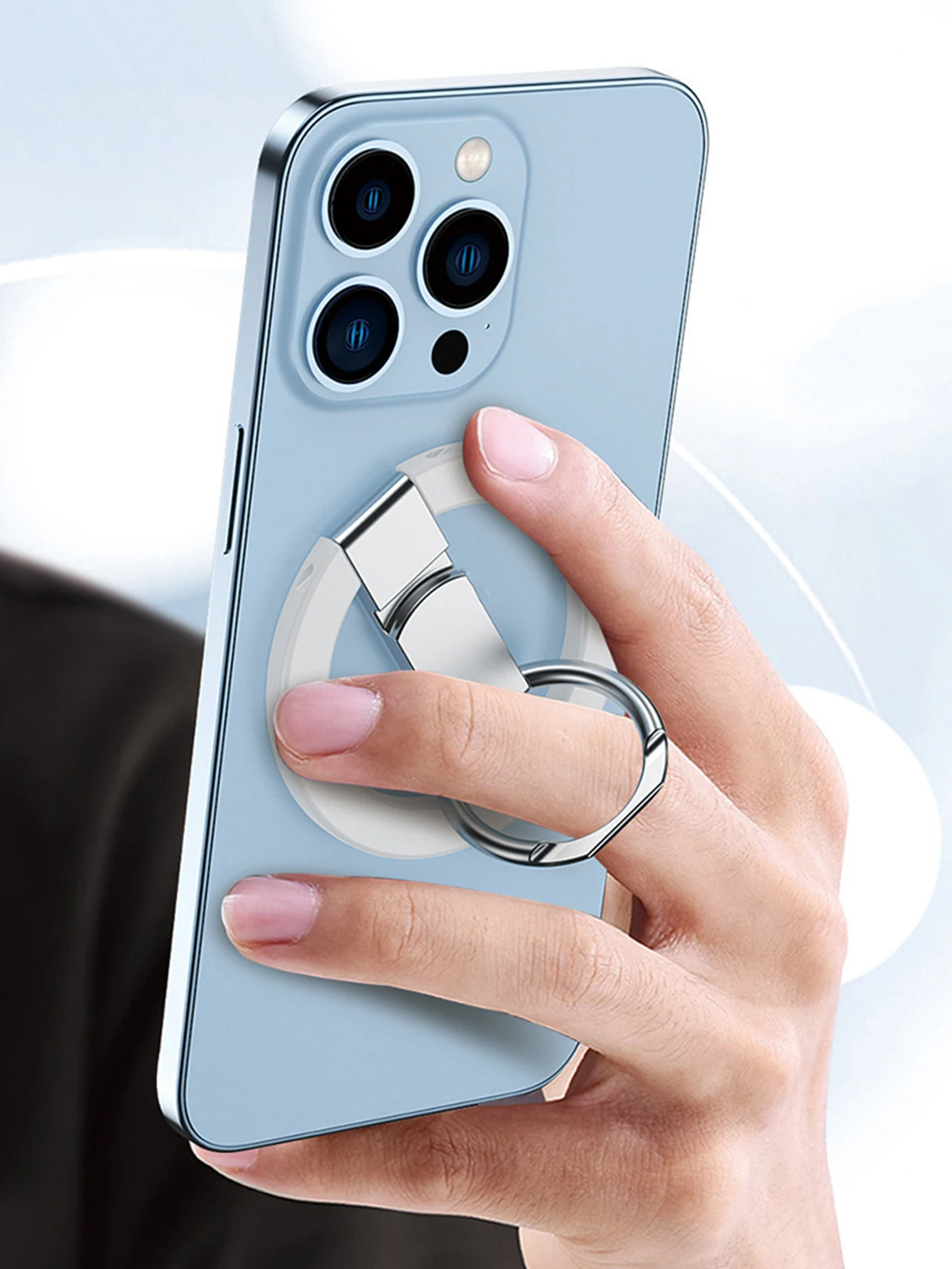 Für magnetischen Fingerschließe, 3 Abschnitte, schimmerndes Pulver, Einfachheit, Saugnapf, 1 Stück, ultraleicht und ultradünn, starke Saugkraft, Rotation – Detail 13