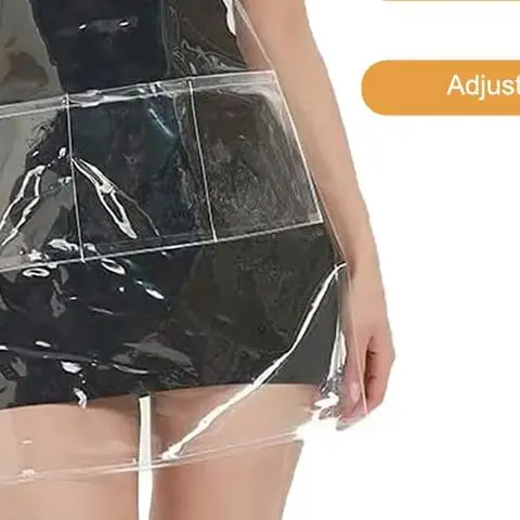 

Fashionable Transparent PVC Apron Waterproof Kitchen Home Accessories Hair Salon Washable Anti Fouling Ribbon Apron