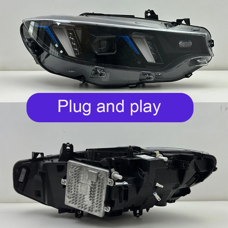 It is suitable for 13-20 BMW 4 Series Headlight Assemblies F32 to change the direction of laser fangs two-color headlights dayti