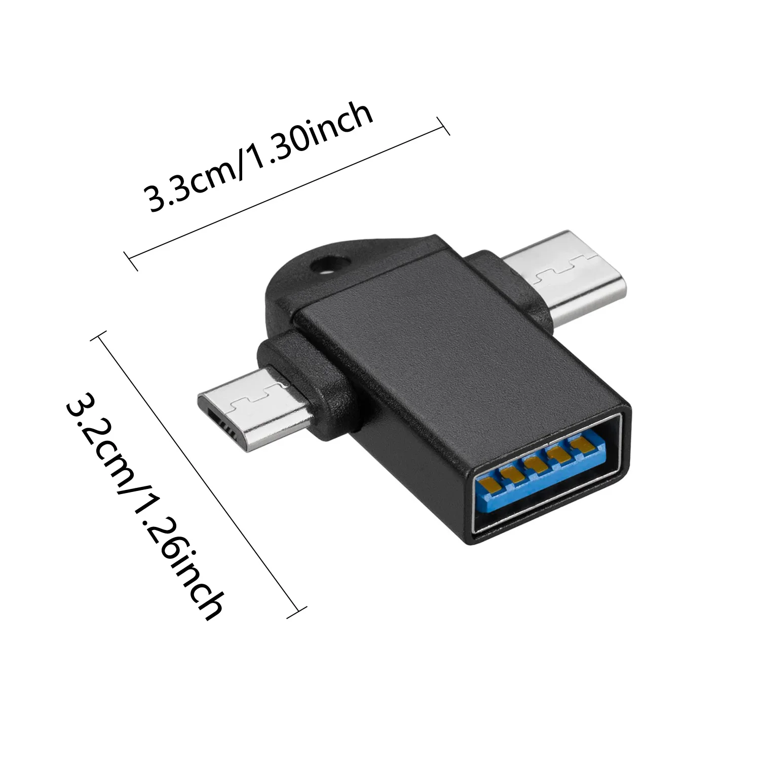 1/2/3 Stück USB C/Micro USB auf USB OTG Adapter, USB C auf A Stecker auf Buchse Adapter für Samsung Google Pixel, Nexus – Detail 2