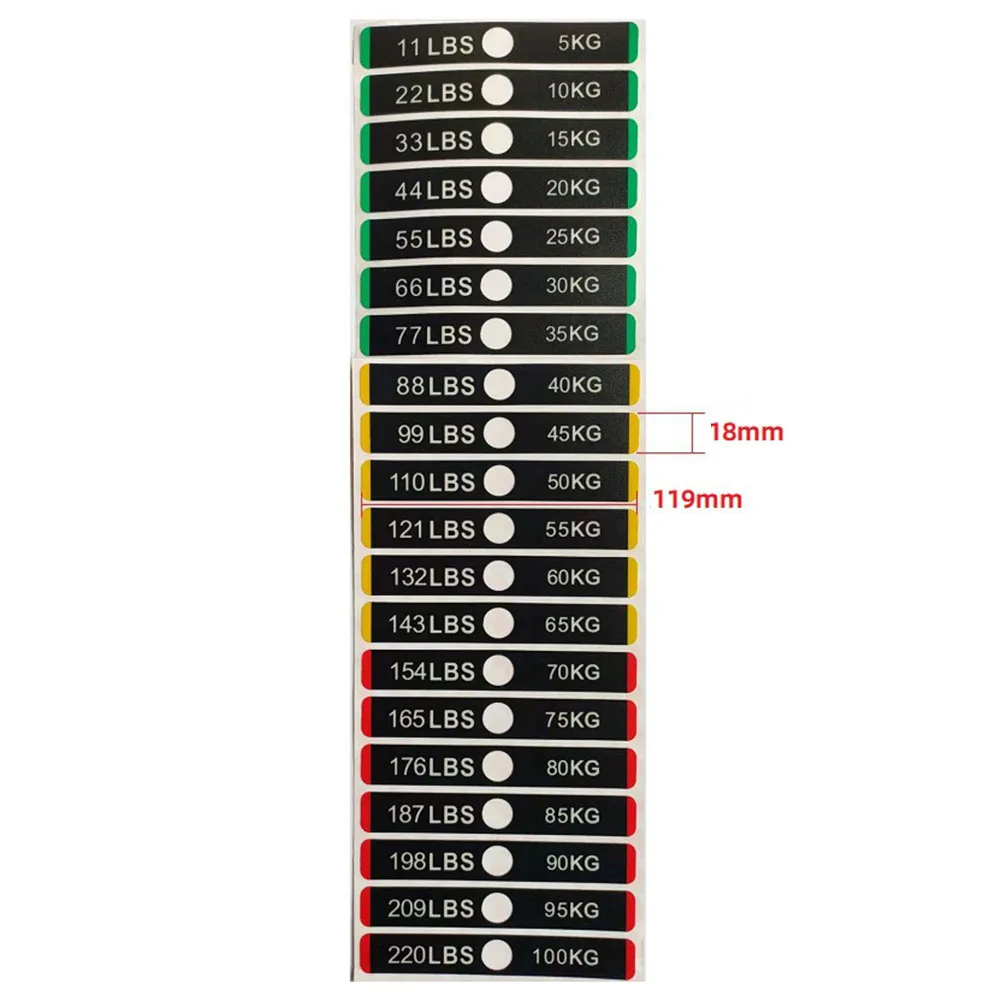Weight Stickers Self-Adhesive Weight Stack Labels Gym Equipment Weight Plate Sticker Fitness Equipment Stickers view 4