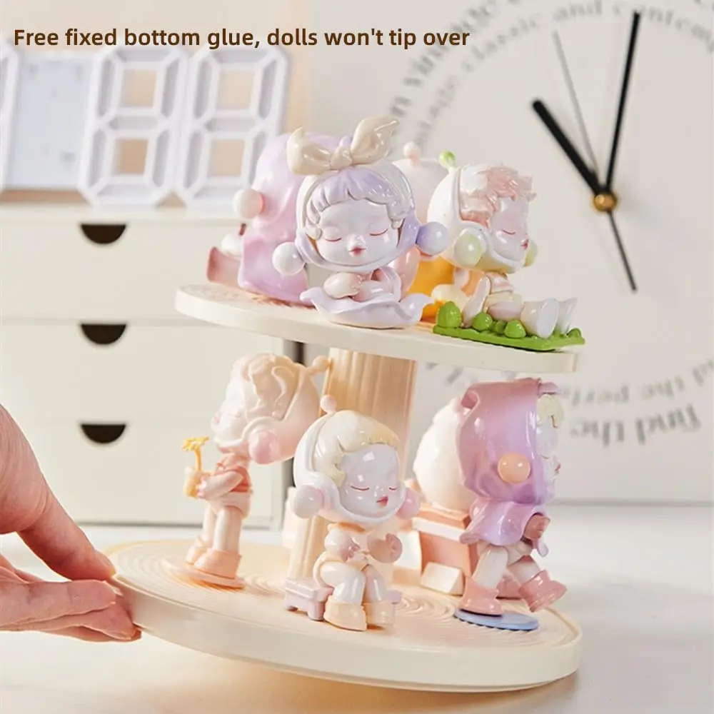 Blind Box Showcase Pop Mart Figures Display Stand Case Transparent Collectible Model Storage Box Dustproof Toy Doll Organizer