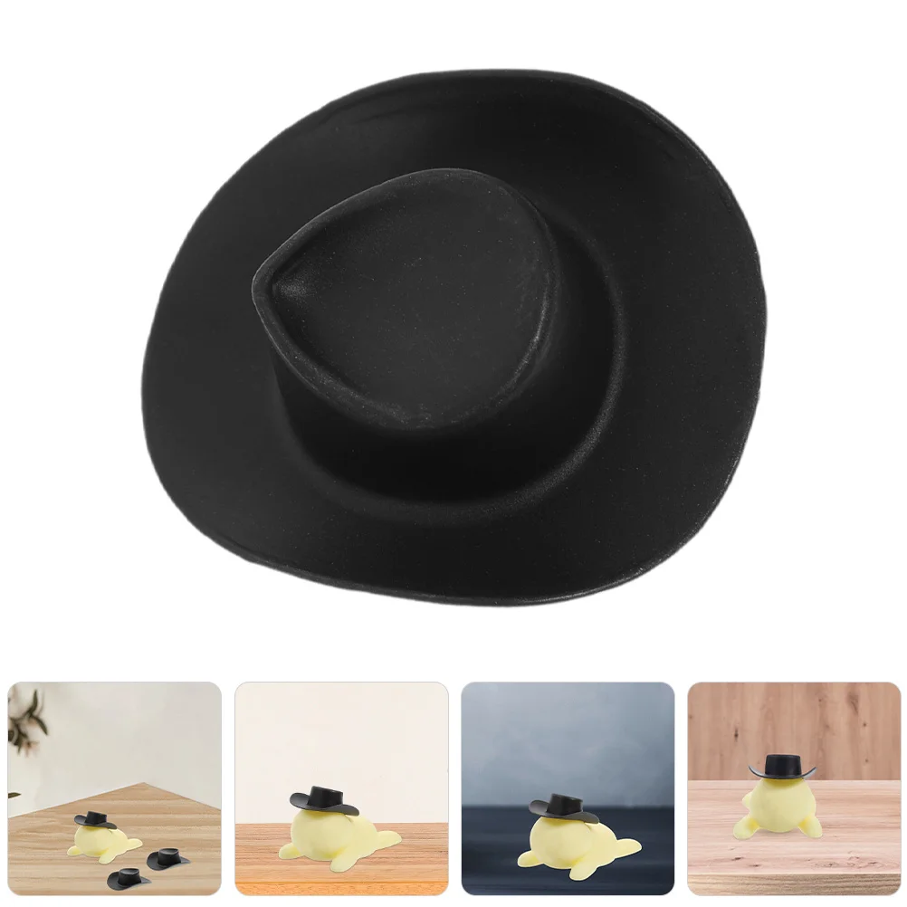 30Pcs Mini Cowboy Hats Tiny Western Plastic Small Hats for Crafts Party Decorations DIY Miniature Cowboy Accessories