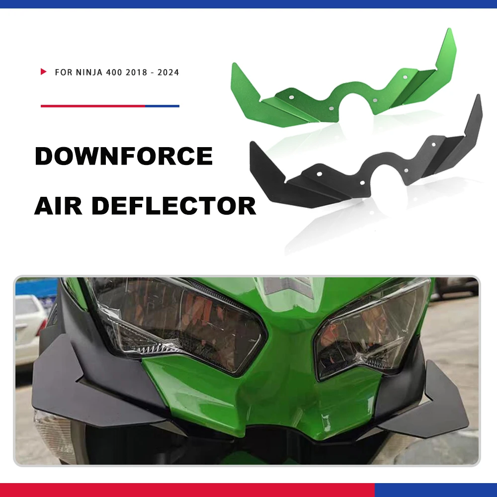 2021 2022 2023 Motorcycle Front Fender Decoration Nose Beak FOR KAWASAKI NINJA 400 Ninja400 2018- 2024 Downforce Air Deflector