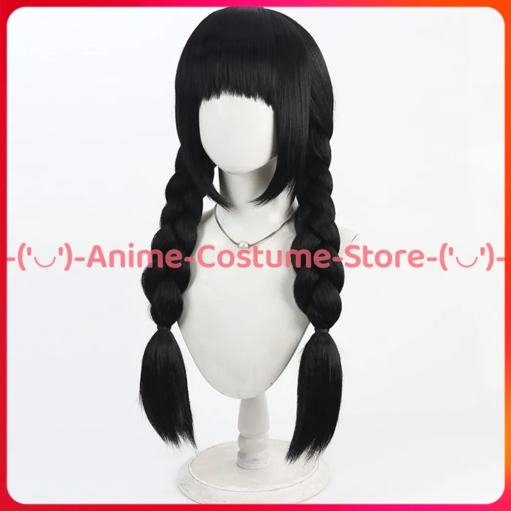 Peruka do cosplayu Małej Dziewczynki z Identity V, czarna, postać z anime, kostium na Halloween, karnawał, peruki odporne na ciepło, włosy syntetyczne