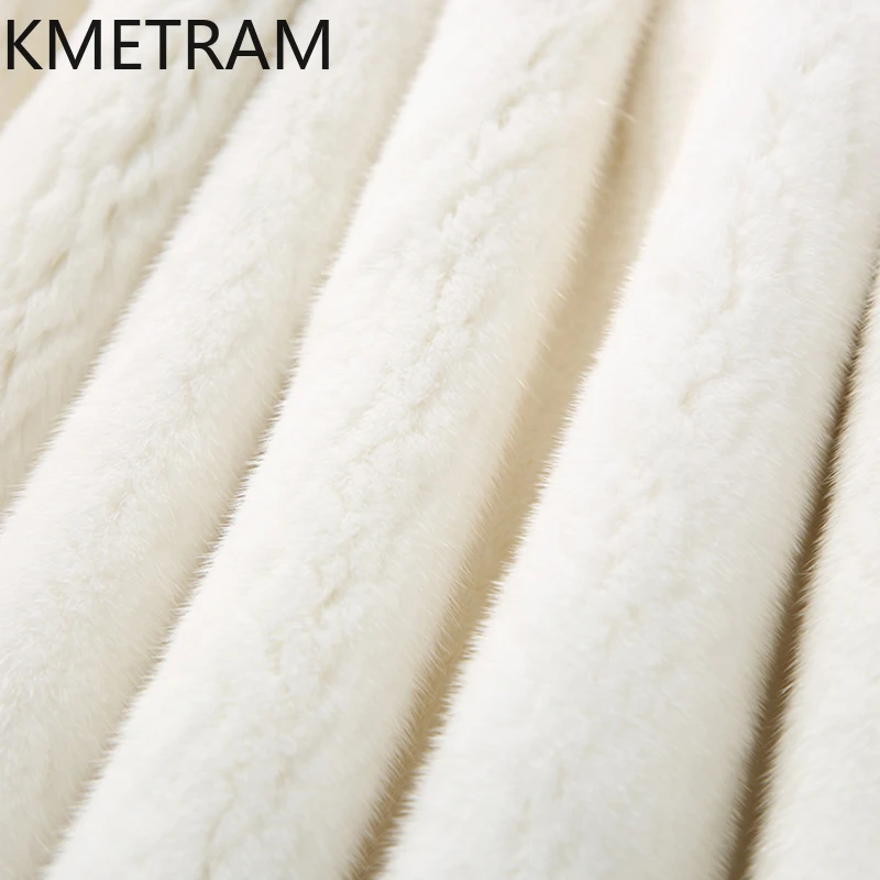 Natural Whole Mink Fur Coat Women Luxury White Real Fur Jacket with Hood High Quality Winter Woman Clothing Furry Jackets 2025
