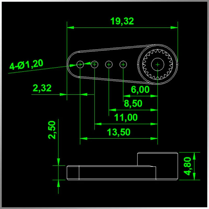 1PC KINGMAX KM0940MD cyfrowy metalowy serwo dedykowany 21T Mini metalowy Rocker KSA001M pół-słowo ze stopu aluminium o średnicy zewnętrznej 4.9mm