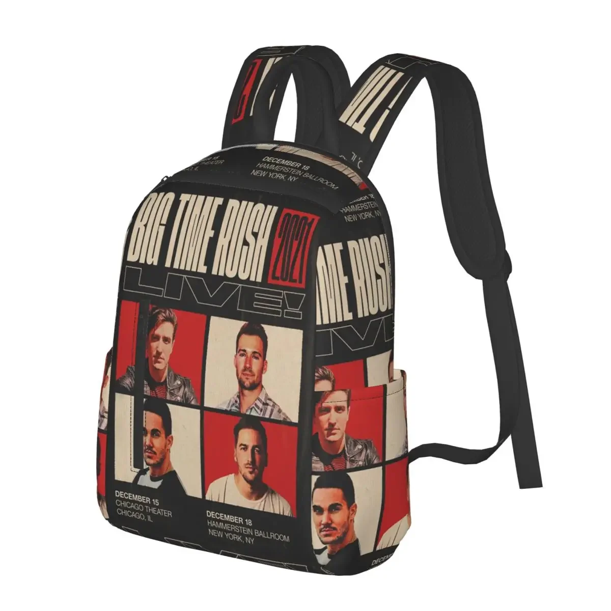

Big Time Rush BTR Band Music Student Backpack School Bag Hiking Travel Daypack for Men Women Fashion Bookbag Shoulder Bags
