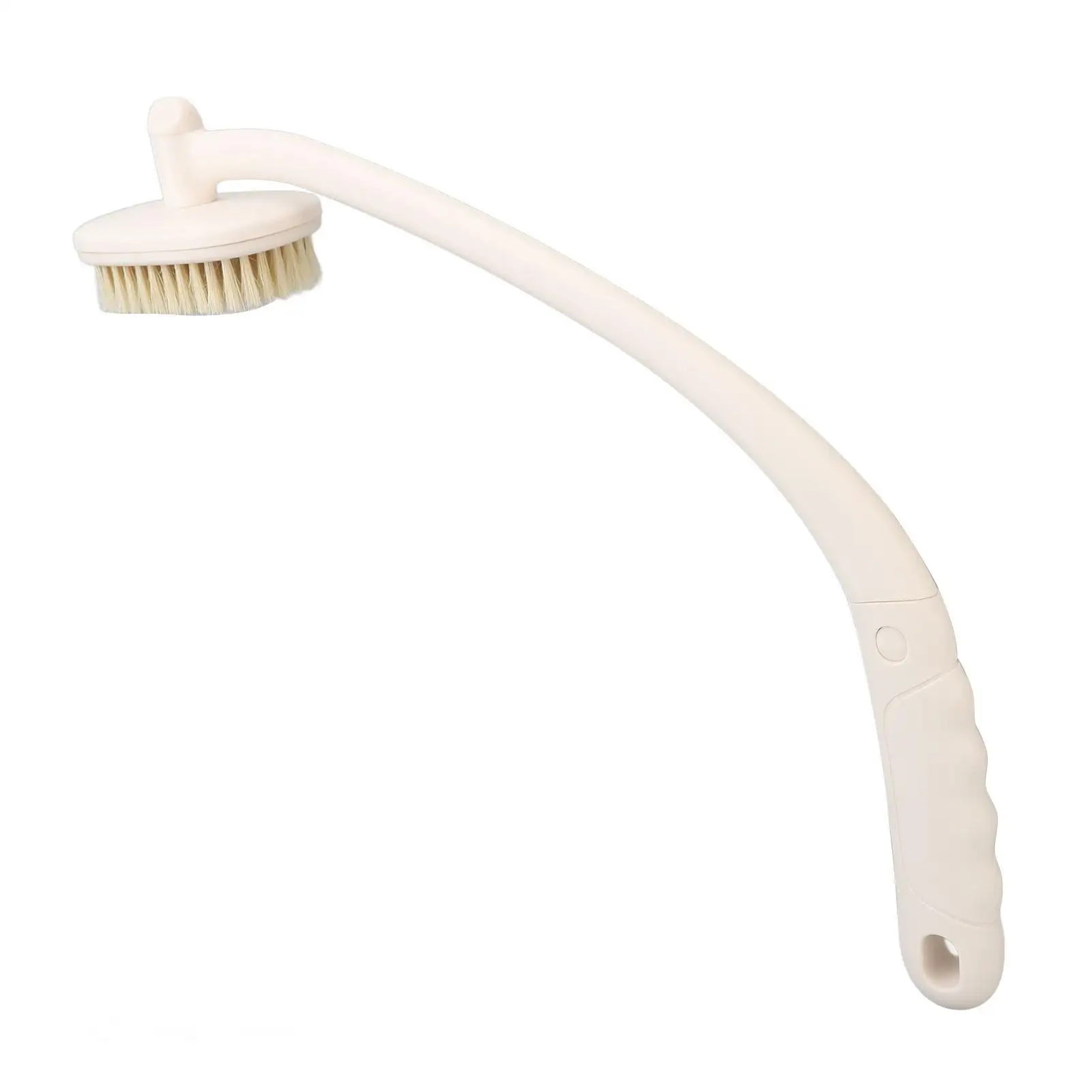 임신한 여성을 위한 핸들 목욕 브러시 편안한 곡선 디자인 사용하기 쉬운 다기능 도구(걸이 구멍 포함)