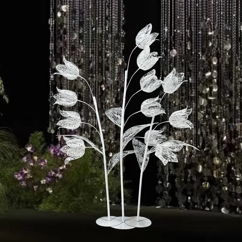 Artificial Lily of the Valley Garland Wedding Stage Decoration Fake Flower Vine for Hotel Mall Window Display Background