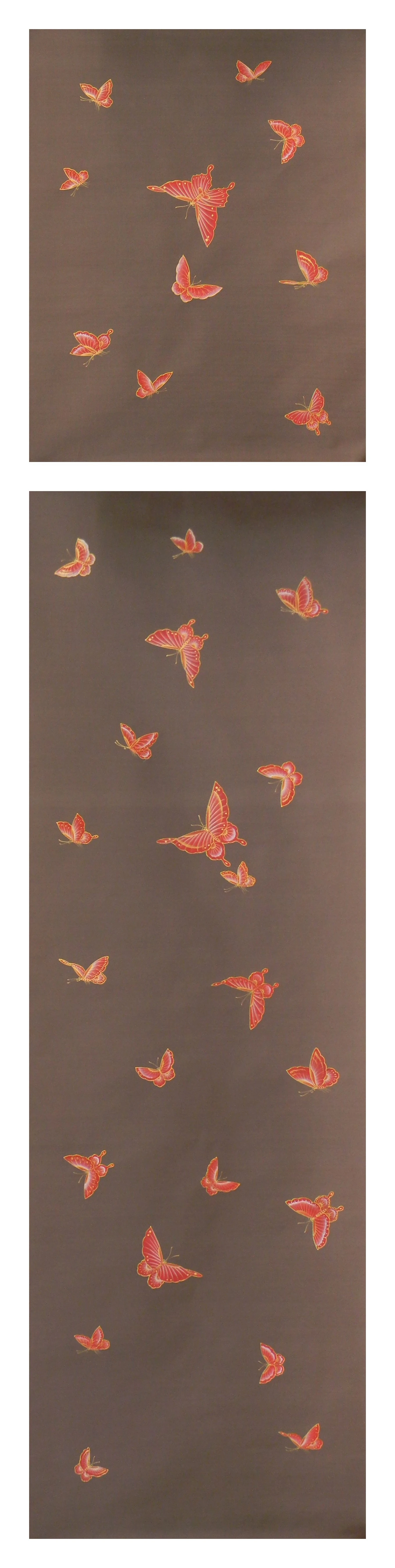 Costomized Chinoiserie Hand-Painted  butterflies Wallpapers for Bedroom/Living Room/study/Dinning Room/Sofa/TV wallcoverings