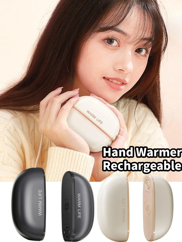 

Rechargeable Magnetic Hand Warmer 2-in-1 Design with 3 Heat Levels Portable Outdoor Electric Warmer Long-Lasting Large Battery