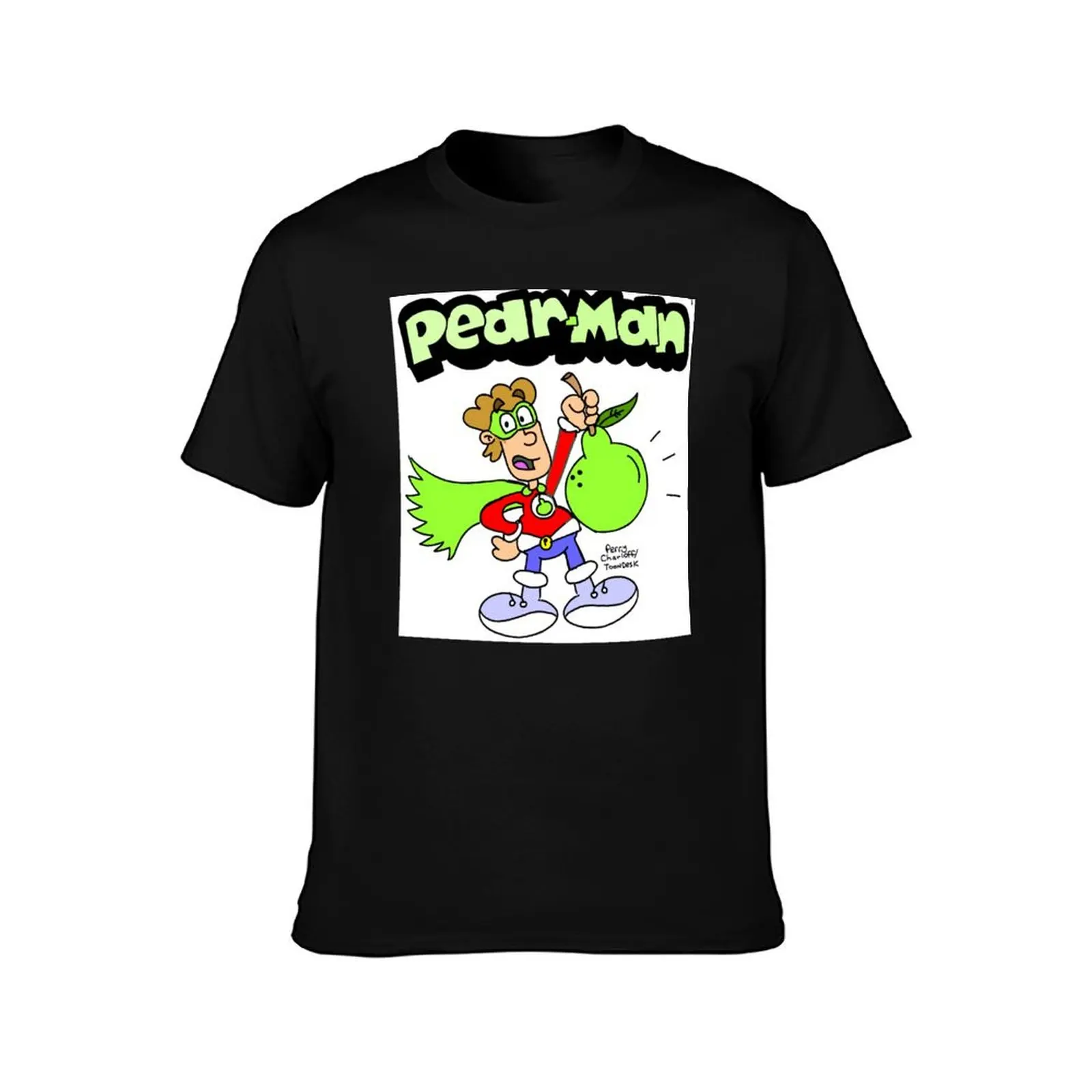 Pearman Pear-Man Superhero T-Shirt tees valentines boutique clothes graphic tee shirt vintage compression shirt men