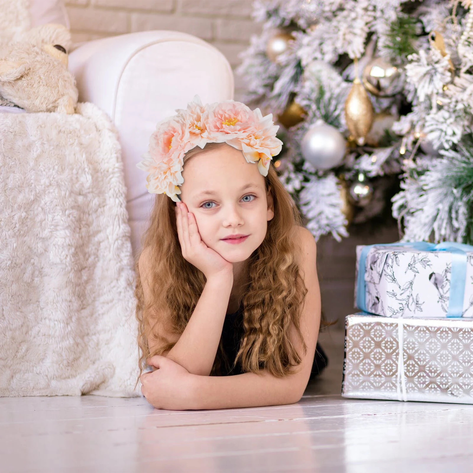 

Artificial Flower Headband Decoration Floral Decorative Headbands for Women Hair Fabric Travel Blossom