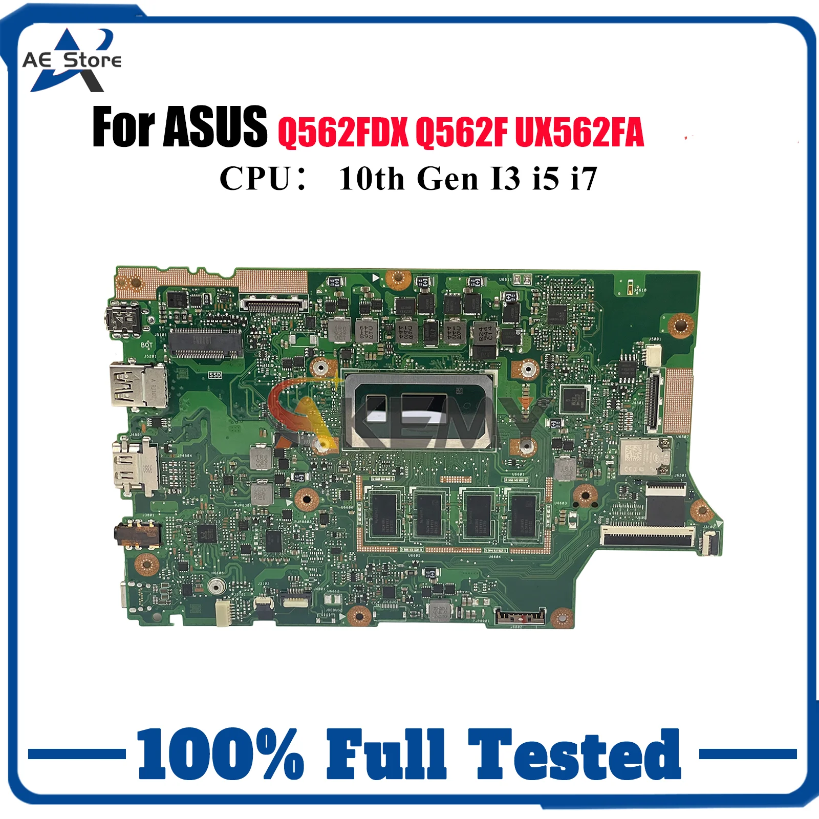 

UX562FA Материнская плата для ноутбука ASUS ZenBook UX56IQ UX562 Q562FDX Q562F Материнская плата для ноутбука с 10-го поколения I3 i5 i7 102% тестирование ОК