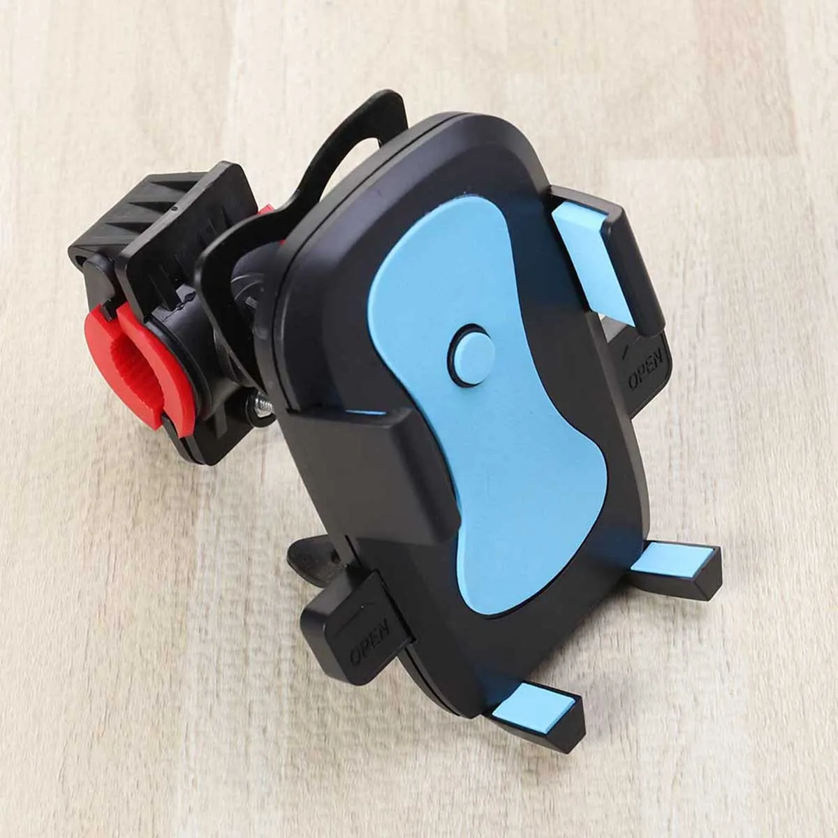 

Blue ABS Mobile Phone Holder Strong Stable Clip Motorcycle Bike Handlebar Stand 360 Degree Swivel Universal Mount Bracket