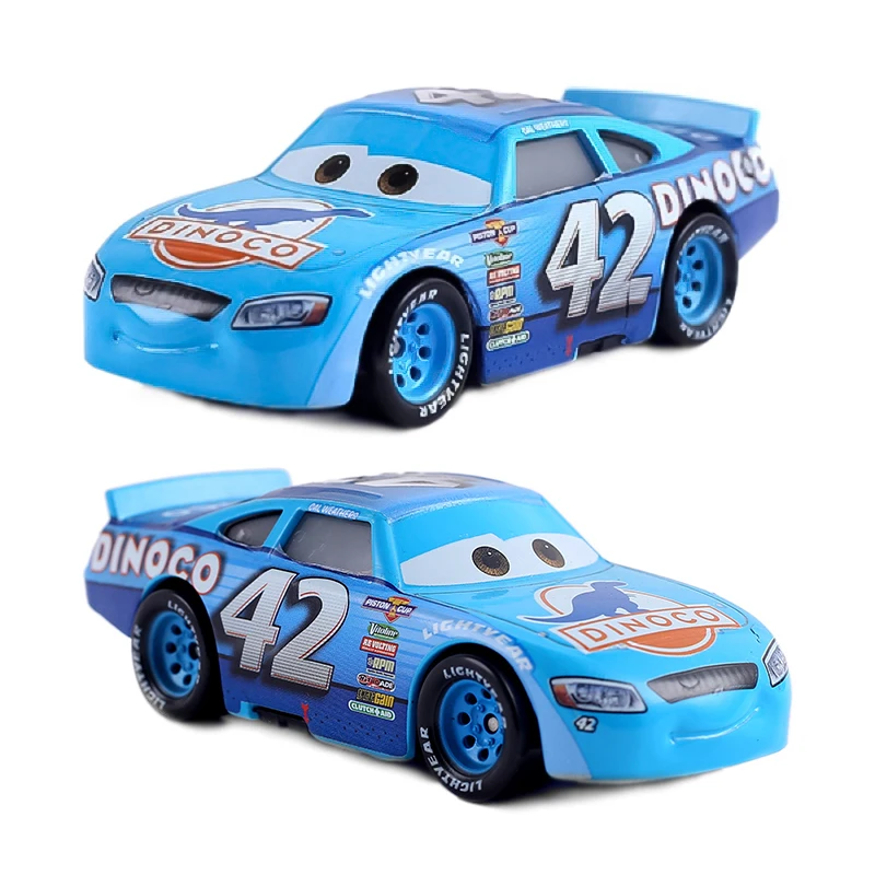 

Disney Pixar Cars No.42 Lightning McQueen Toys Jackson Storm The King Mater 1:55 Diecast Metal Alloy Model Car Kid Gift