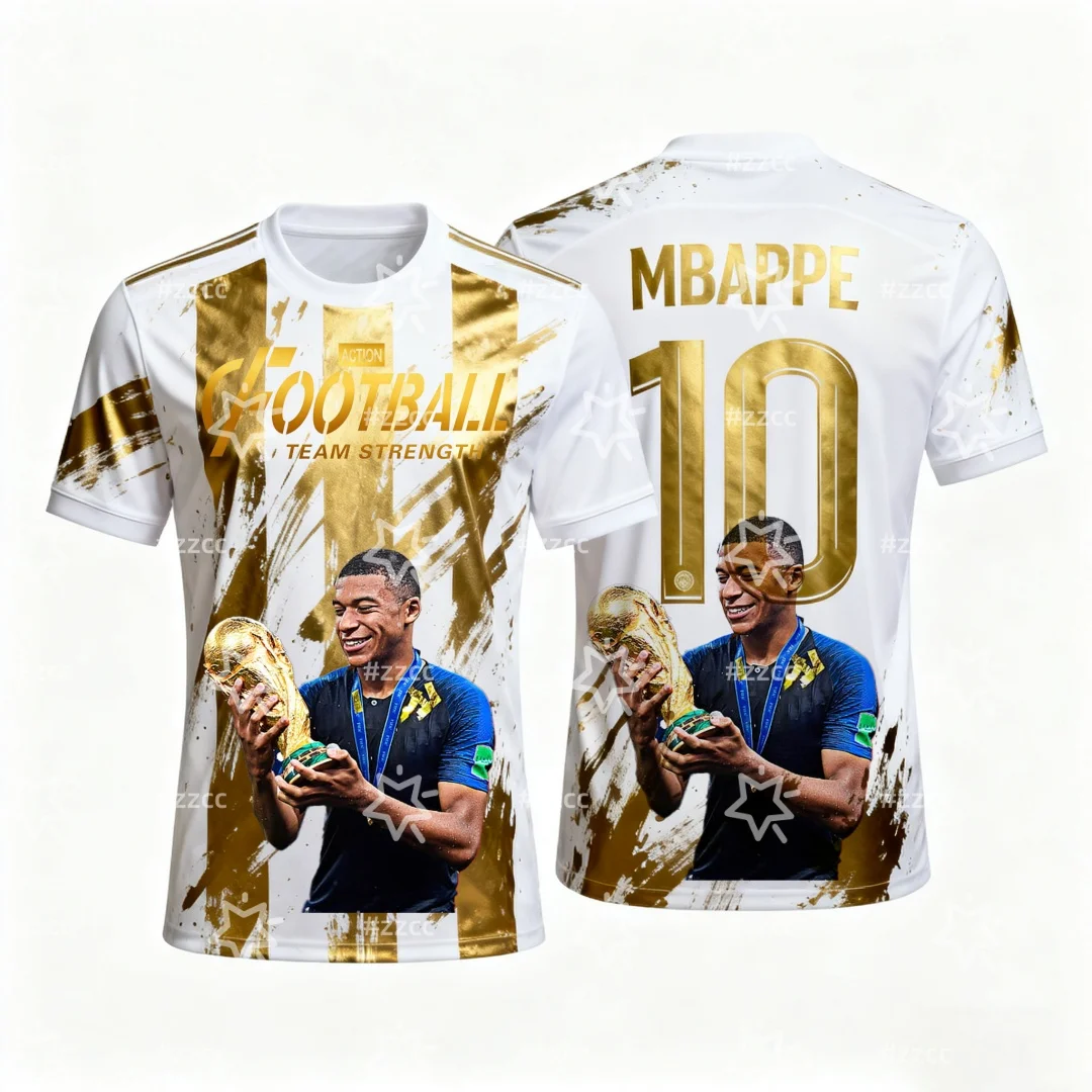 

Памятная футбольная майка 25-26 Mbappe, тренировочный костюм для соревнований, осенняя спортивная быстросохнущая мужская футболка, детская одежда