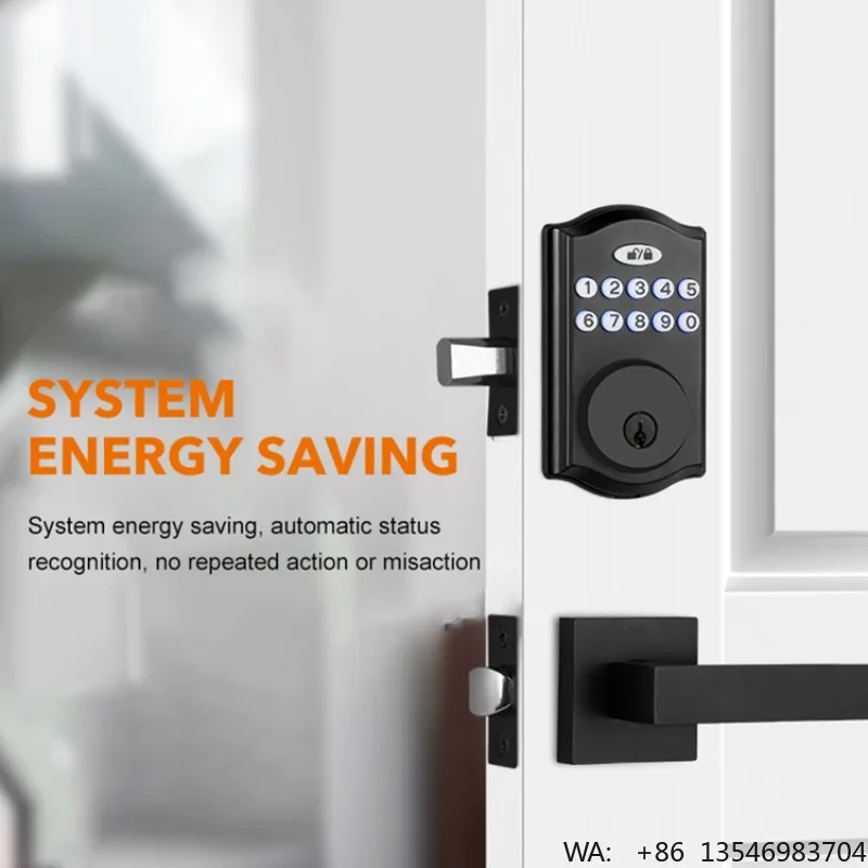 Wholesale Price Aluminum Alloy Black Digital Smart Door Lock Electric Keypad Deadbolt Lock for Aluminum Door Wood Gate