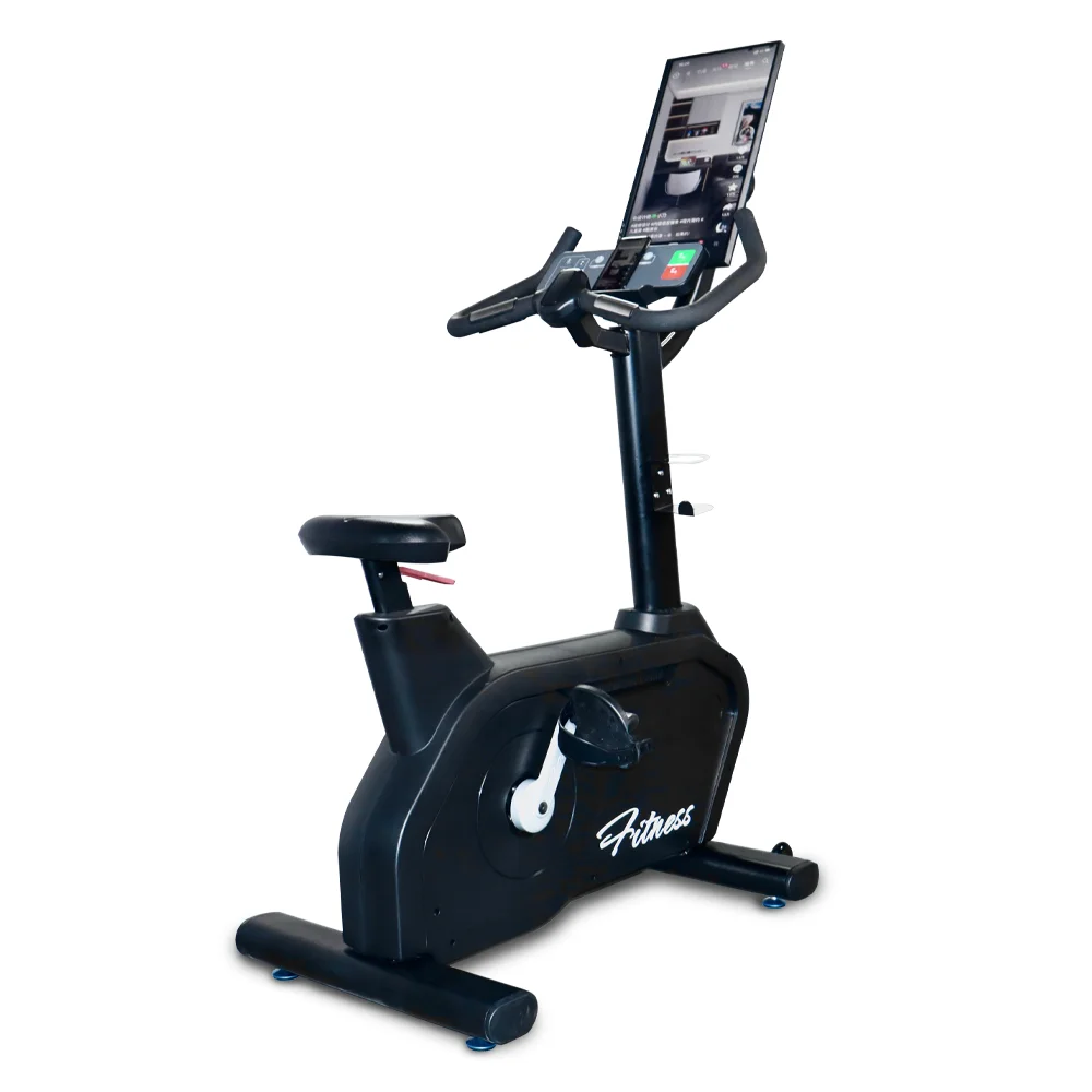 Commercial Use Mirror Screen Support Wireless Charge Upright Bike for Gym or Home