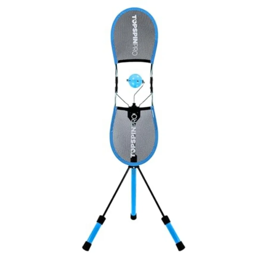 

Тренажер для пиклбола с запатентованной системой для освоения верхнего вращения мяча, улучшающий контроль и стабильность при любительской игре, легкий вес.