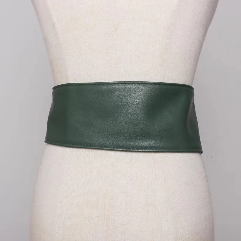女性のファッションウッドバックル Pu レザーコルセット女性カマーバンドコートウエストバンドドレス宣言ワイドベルト J265