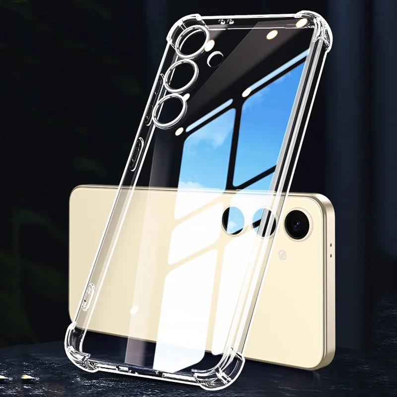 Transparent Clear Silicone Shockproof Case For Samsung Galaxy A06 A16 A36 A56 A14 A24 A54 A05 A15 A25 A35 A55 Soft Back Cover