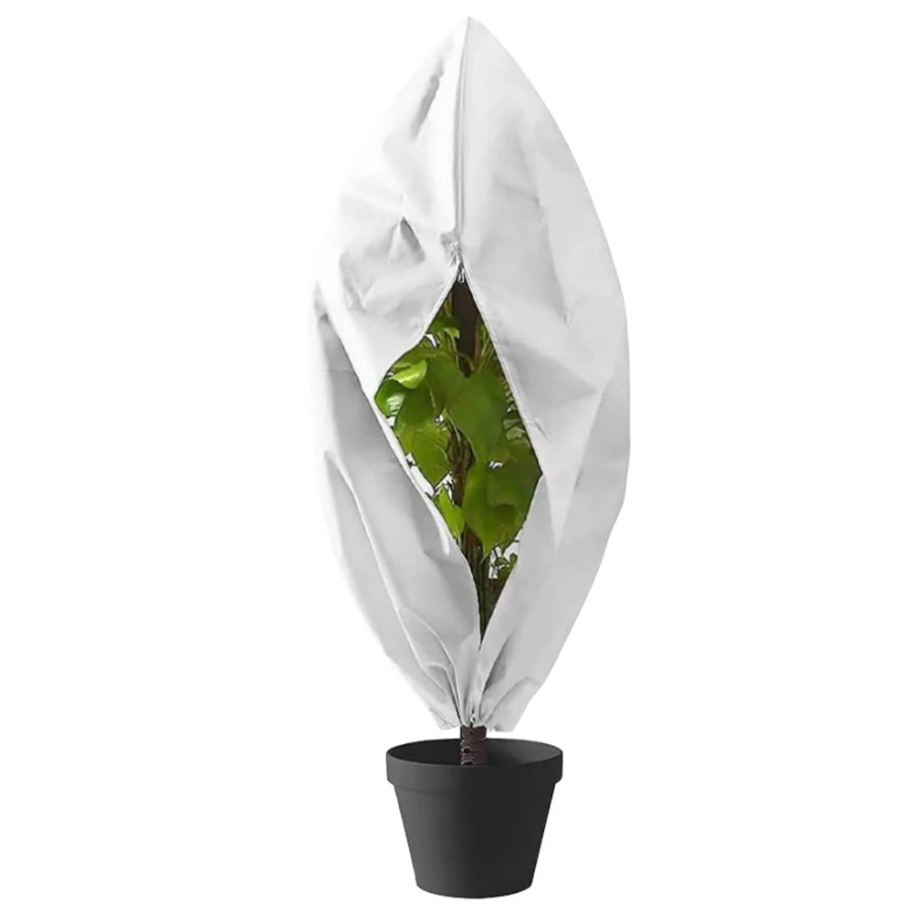 

80*120cm Winter Protection Bag Against Freeze For Plant Cover Garden Plant Cold Protection Cover With Zip Drawstring Breathable