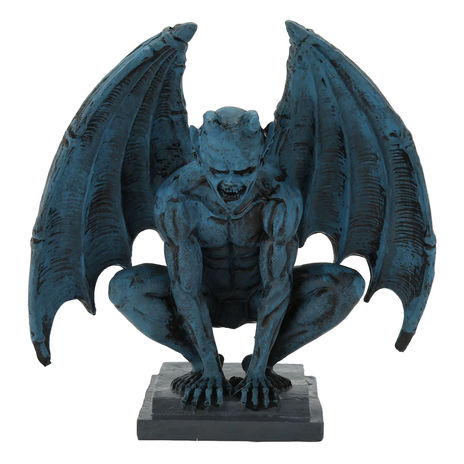 Gothic Gargoyle Sculpture Lifelike Decorative Resin Gargoyle Statue Figurine Ornament for Decorating Office Living Room Garden