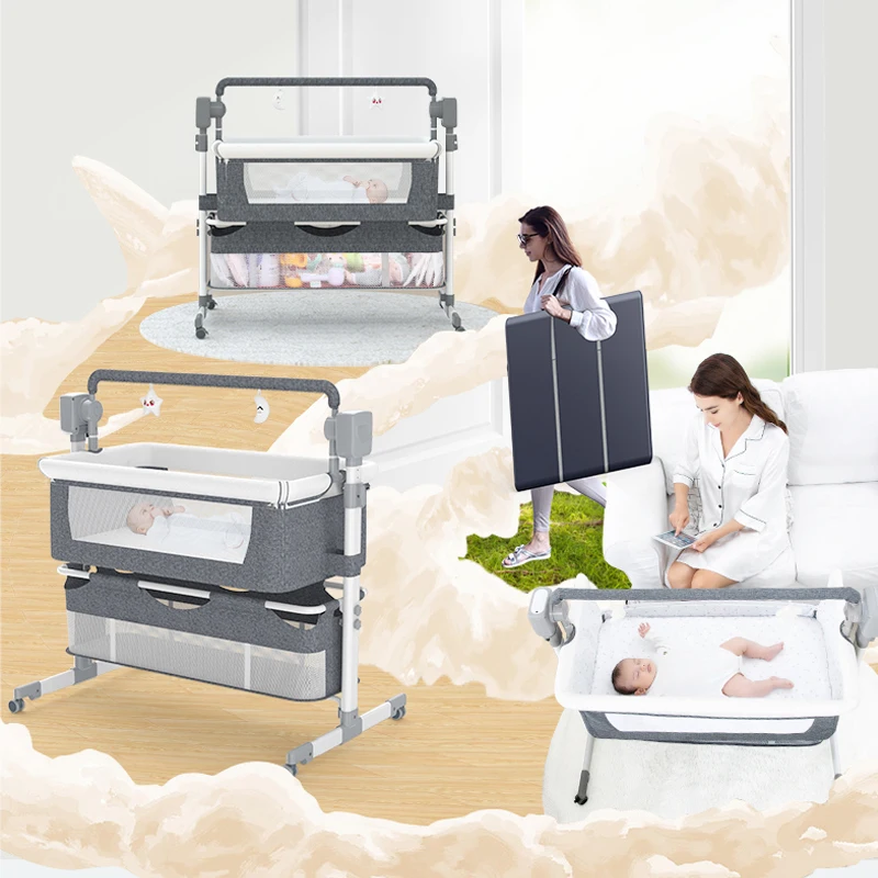 

Baby Cot Baby Crib Cradle Newborn Movable Portable Nest Crib Baby Travel Bed with Mosquito Net Sleeping Bed Baby Rocking Bed