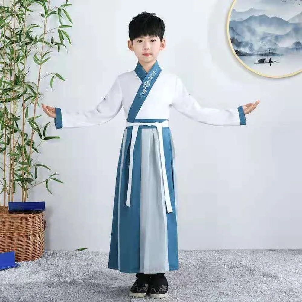 Tang Dynasty Hanfu Party abito tradizionale cinese per bambini ragazzi ragazza bambini Performance Stage abbigliamento Set costumi di danza