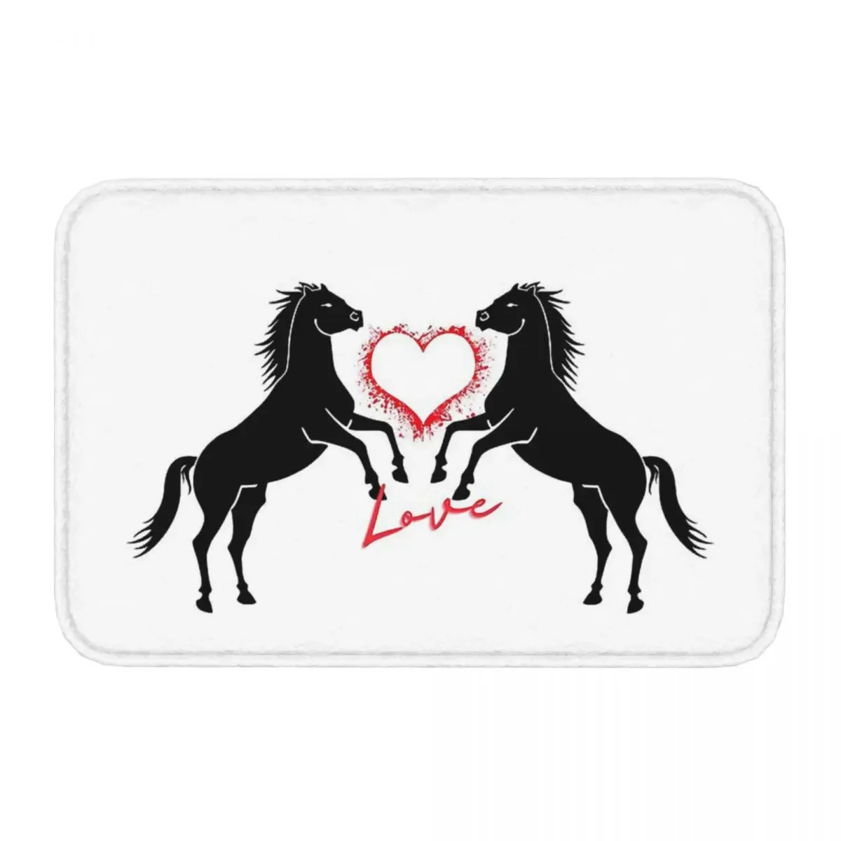 Galloping Horse Running Non-slip Doormat Beautiful Wild Rearing Love Carpet Bath Kitchen Mat Outdoor Home Decorative