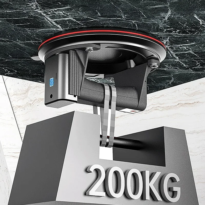 NEW 4800mAh Electric Vacuum Suction Cup for Glass Tile Strong 200kg Bearing Capacity 8 Inch Industrial Sucker with Air Pump