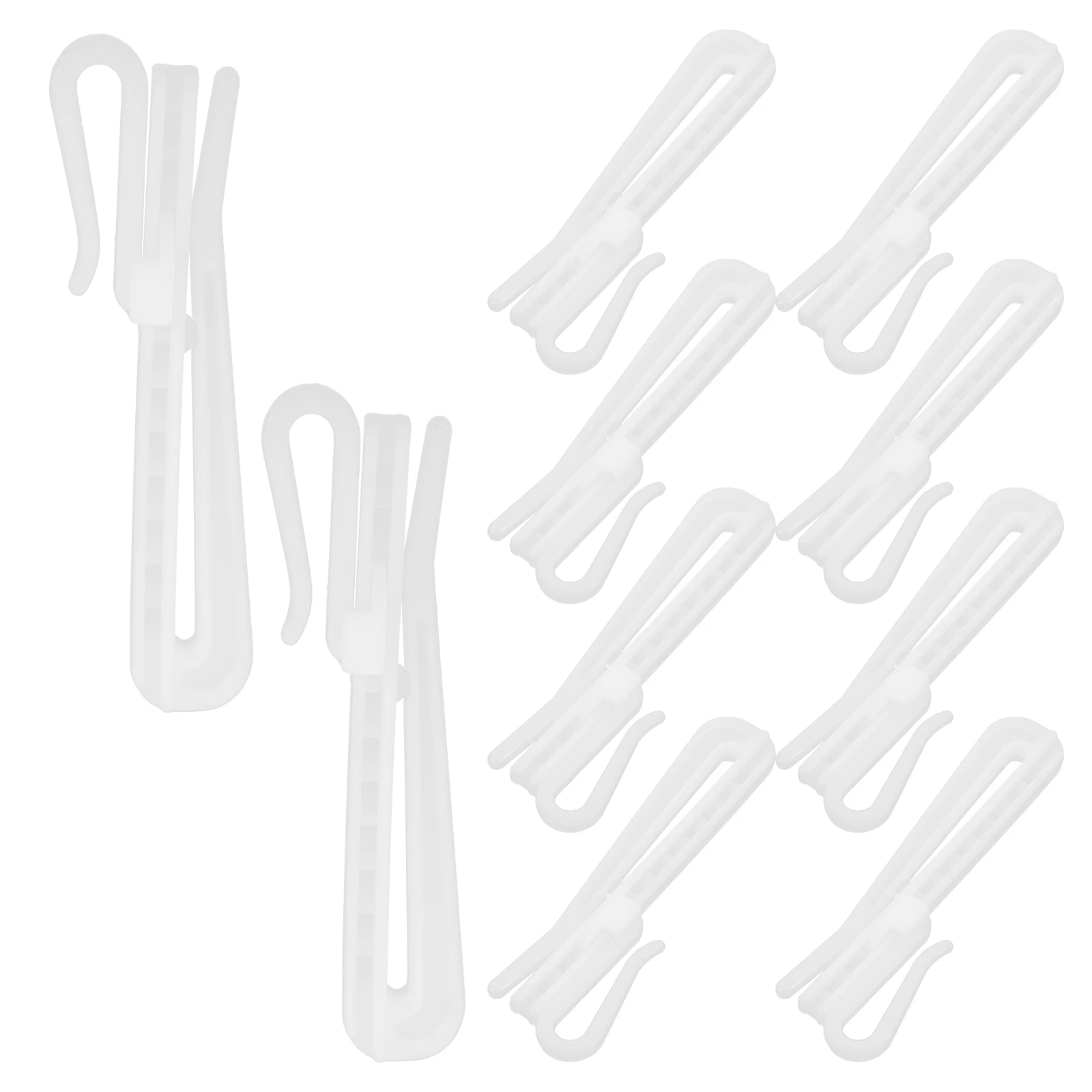 

50Pcs Adjustable Pinch Pleated Curtain Hooks Plastic Clips for Home Decor Easy Install Pleated Hooks for Curtains