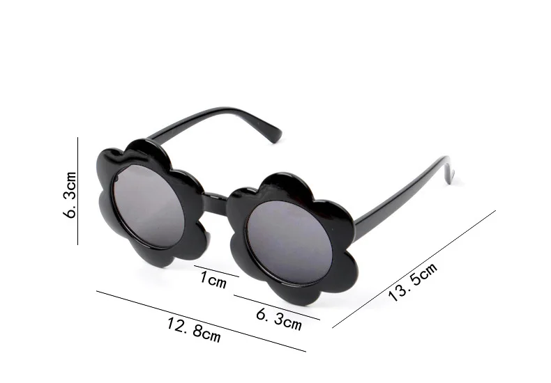 Blumenförmige, durchscheinende Gelee-Sonnenbrille für Mädchen, UV-Schutz, Kinder-Sommerbrille, Party im Freien, leicht, bequem, für Kleinkinder – Detail 1